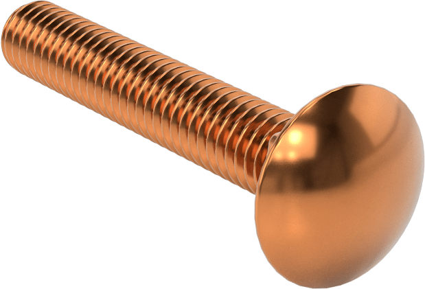 Bronz Kare Boyunlu Taşıma Cıvatası, 5/16"-18 Diş Boyutu, 2" Uzunluk