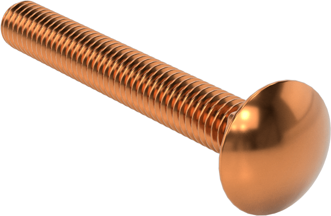 Bronz Kare Boyunlu Taşıma Cıvatası, 5/16"-18 Diş Boyutu, 2-1/2" Uzunluk