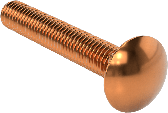 Bronz Kare Boyunlu Taşıma Cıvatası, 3/8"-16 Diş Boyutu, 2-1/2" Uzunluk