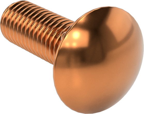 Bronz Kare Boyunlu Taşıma Cıvatası, 1/2"-13 Diş Boyutu, 1-1/2" Uzunluk