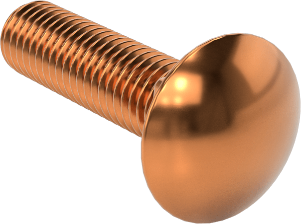 Bronz Kare Boyunlu Taşıma Cıvatası, 1/2"-13 Diş Boyutu, 2" Uzunluk