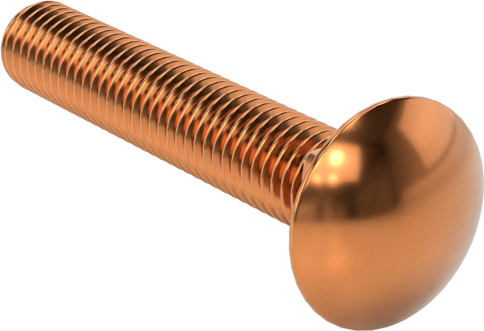 Bronz Kare Boyunlu Taşıma Cıvatası, 1/2"-13 Diş Boyutu, 3" Uzunluk
