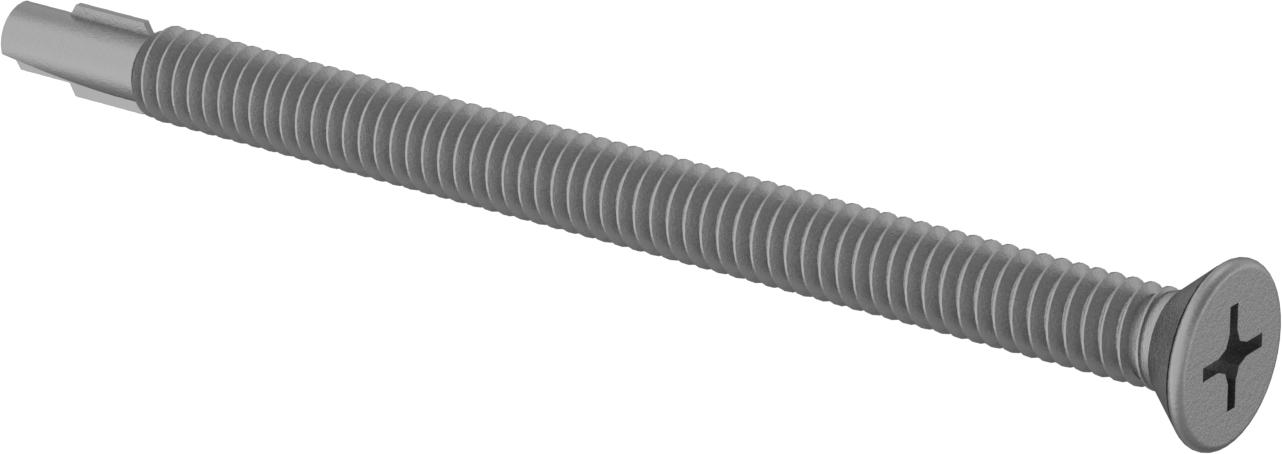 Ahşabı Metale Birleştirmek için Phillips Delme Vidaları, Çinko Kaplı Çelik, 1/4" Boyut, 3-3/4" Uzunluk