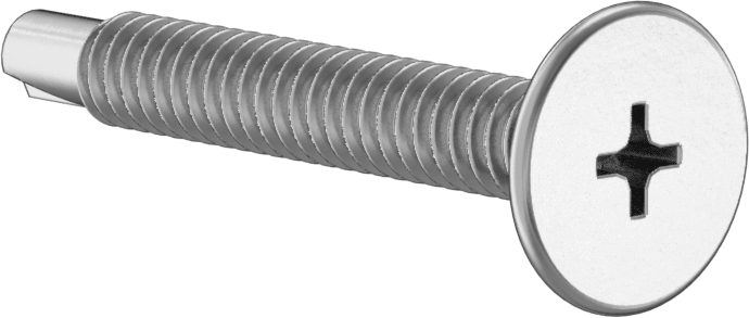 Ahşabı Metale Birleştirmek için Phillips Delme Vidaları, Korozyona Dayanıklı Kaplamalı Çelik, 10 Numaralı Boyut, 1-1/2" Uzunluk
