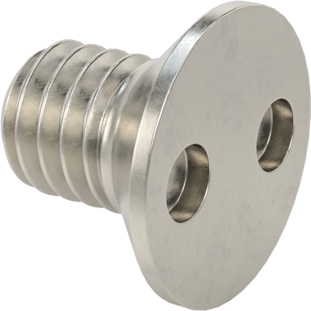Kurcalamaya Dayanıklı Delikli Anahtarlı Düz Başlı Vidalar, 18-8 Paslanmaz Çelik, M4 x 0,7 mm Diş Boyutu, 6 mm Uzunluk