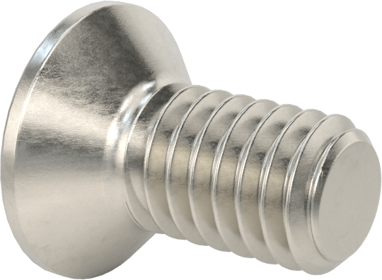 Kurcalamaya Dayanıklı Delikli Anahtarlı Düz Başlı Vidalar, 18-8 Paslanmaz Çelik, M4 x 0,7 mm Diş Boyutu, 8 mm Uzunluk