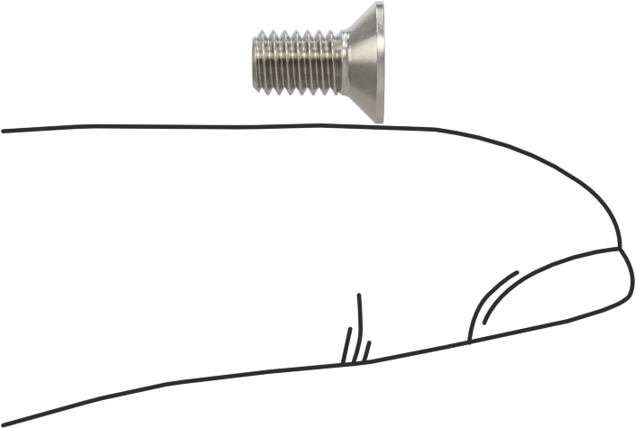 Kurcalamaya Dayanıklı Delikli Anahtarlı Düz Başlı Vidalar, 18-8 Paslanmaz Çelik, M4 x 0,7 mm Diş Boyutu, 8 mm Uzunluk