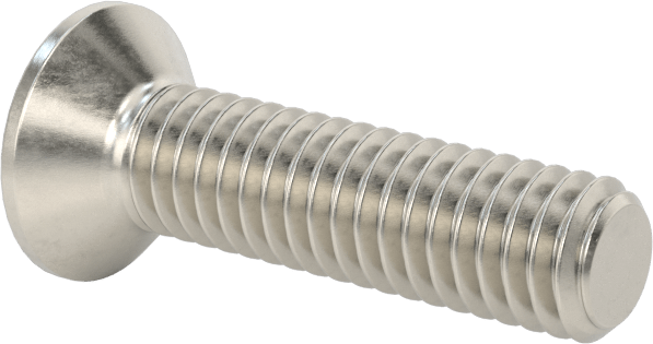 Kurcalamaya Dayanıklı Delikli Anahtarlı Düz Başlı Vidalar, 18-8 Paslanmaz Çelik, M4 x 0,7 mm Diş Boyutu, 16 mm Uzunluk