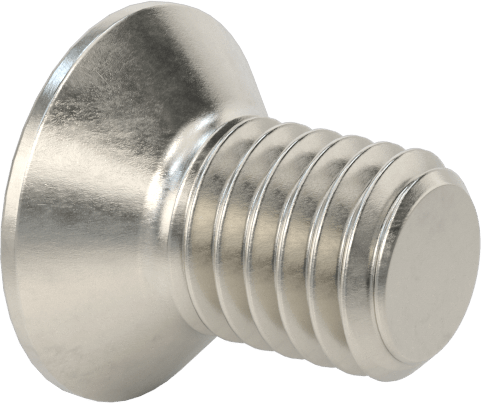 Kurcalamaya Dayanıklı Delikli Anahtarlı Düz Başlı Vidalar, 18-8 Paslanmaz Çelik, M5 x 0,8 mm Diş Boyutu, 8 mm Uzunluk