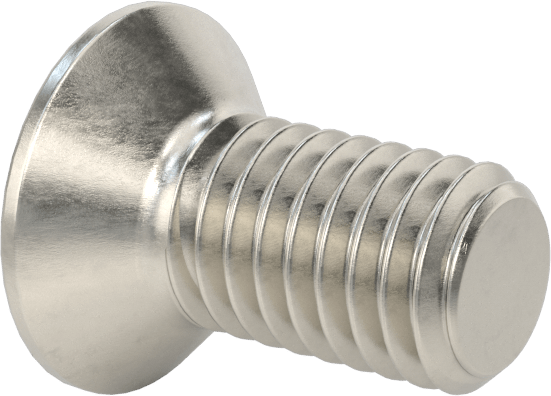 Kurcalamaya Dayanıklı Delikli Anahtarlı Düz Başlı Vidalar, 18-8 Paslanmaz Çelik, M5 x 0,8 mm Diş Boyutu, 10 mm Uzunluk