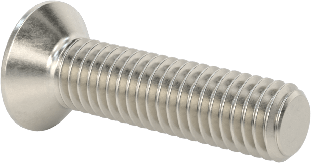 Kurcalamaya Dayanıklı Delikli Anahtarlı Düz Başlı Vidalar, 18-8 Paslanmaz Çelik, M5 x 0,8 mm Diş Boyutu, 20 mm Uzunluk
