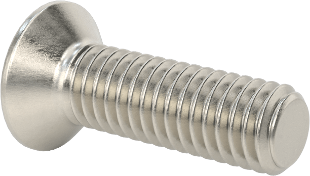 Kurcalamaya Dayanıklı Delikli Anahtarlı Düz Başlı Vidalar, 18-8 Paslanmaz Çelik, M6 x 1 mm Diş Boyutu, 20 mm Uzunluk
