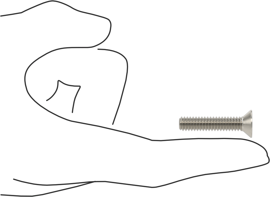 Kurcalamaya Dayanıklı Delikli Anahtarlı Düz Başlı Vidalar, 18-8 Paslanmaz Çelik, 1/4"-20 Diş Boyutu, 1-1/4" Uzunluk