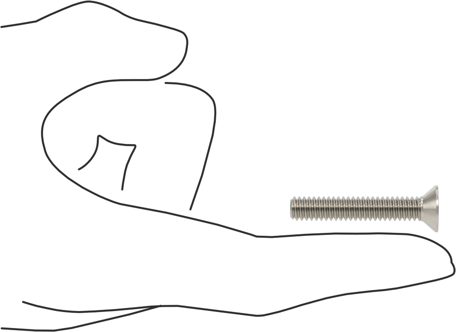 Kurcalamaya Dayanıklı Delikli Anahtarlı Düz Başlı Vidalar, 18-8 Paslanmaz Çelik, 1/4"-20 Diş Boyutu, 1-1/2" Uzunluk