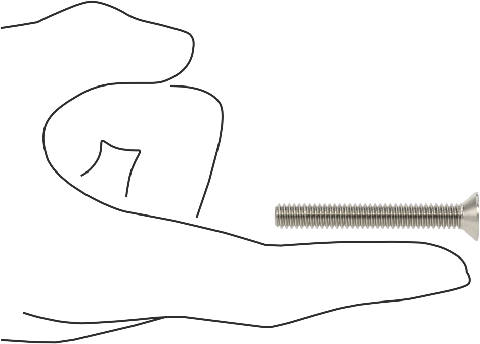 Kurcalamaya Dayanıklı Delikli Anahtarlı Düz Başlı Vidalar, 18-8 Paslanmaz Çelik, 1/4"-20 Diş Boyutu, 2" Uzunluk