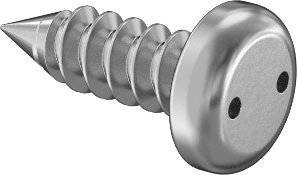 Delikli Anahtarlı Yuvarlak Başlı Vidalar, Sac Metal için, 18-8 Paslanmaz Çelik, Numara 8 Boyut, 1/2" Uzunluk