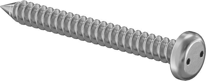 Delikli Anahtarlı Yuvarlak Başlı Vidalar, Sac Metal için, 18-8 Paslanmaz Çelik, Numara 8 Boyut, 1-1/2" Uzunluk