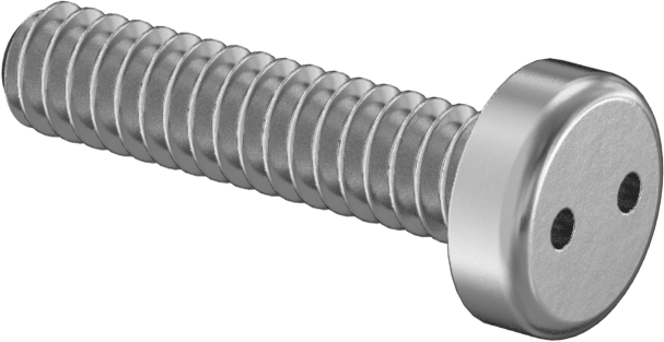 Kurcalanmaya Dayanıklı Delikli Anahtarlı Silindir Başlı Vidalar, 4-40 Diş Boyutu, 1/2" Uzunluk
