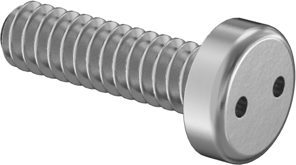 Kurcalanmaya Dayanıklı Delikli Anahtarlı Silindir Başlı Vidalar, 6-32 Diş Boyutu, 1/2" Uzunluk