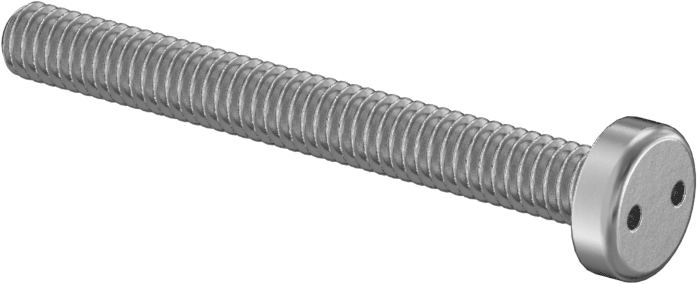 Kurcalanmaya Dayanıklı Delikli Anahtarlı Silindir Başlı Vidalar, 8-32 Diş Boyutu, 1-1/2" Uzunluk