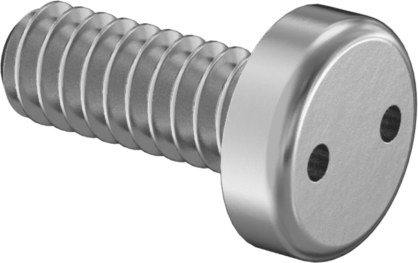 Kurcalanmaya Dayanıklı Delikli Anahtarlı Silindir Başlı Vidalar, 10-24 Diş Boyutu, 1/2" Uzunluk