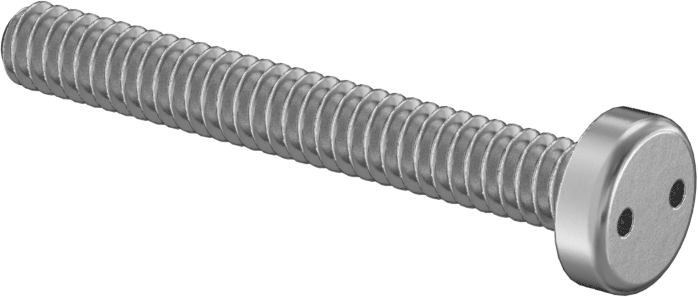 Kurcalanmaya Dayanıklı Delikli Anahtarlı Silindir Başlı Vidalar, 10-24 Diş Boyutu, 1-1/2" Uzunluk