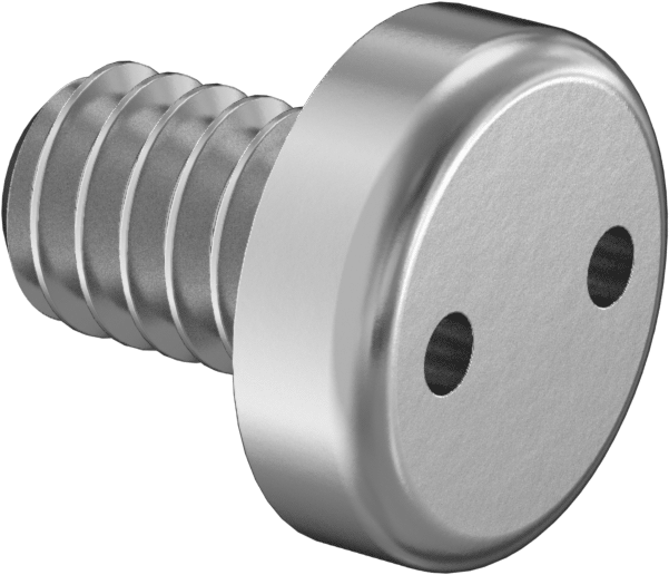 Kurcalanmaya Dayanıklı Delikli Anahtarlı Silindir Başlı Vidalar, 1/4"-20 Diş Boyutu, 3/8" Uzunluk
