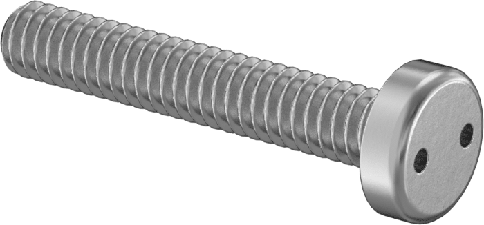 Kurcalanmaya Dayanıklı Delikli Anahtarlı Silindir Başlı Vidalar, 1/4"-20 Diş Boyutu, 1-1/2" Uzunluk