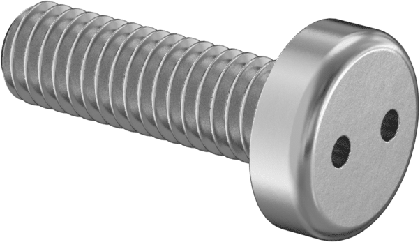 Kurcalanmaya Dayanıklı Delikli Anahtarlı Silindir Başlı Vidalar, M3 x 0,50 mm Dişli Boyutu, 10 mm Uzunluk