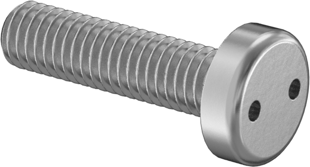 Kurcalanmaya Dayanıklı Delikli Anahtarlı Silindir Başlı Vidalar, 10-32 Diş Boyutu, 3/4" Uzunluk