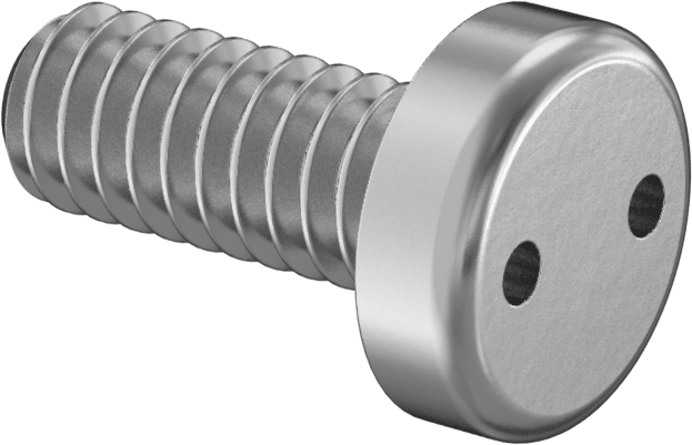Kurcalanmaya Dayanıklı Delikli Anahtarlı Silindir Başlı Vidalar, 1/4"-20 Diş, 5/8" Uzunluk
