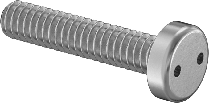 Kurcalanmaya Dayanıklı Delikli Anahtarlı Silindir Başlı Vidalar, 1/4"-20 Diş, 1-1/4" Uzunluk