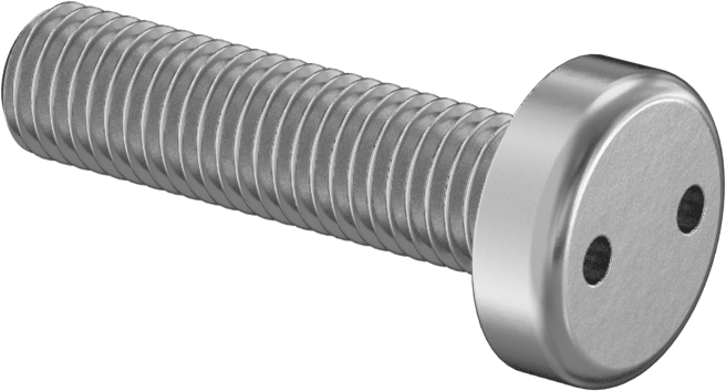 Kurcalanmaya Dayanıklı Delikli Anahtarlı Silindir Başlı Vidalar, 1/4"-28 Diş, 1" Uzunluk