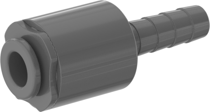 Bas-Bağlan Bağlantı Elemanı, Paslanmaz Çelik-Plastik Boru için, 1/4“ Boru x 1/4” Dikenli İç Çap