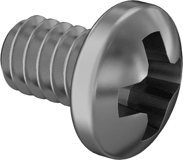 Pirinç Silindir Başlı Phillips Vidalar, 2-56 Diş Boyutu, 1/8" Uzunluk