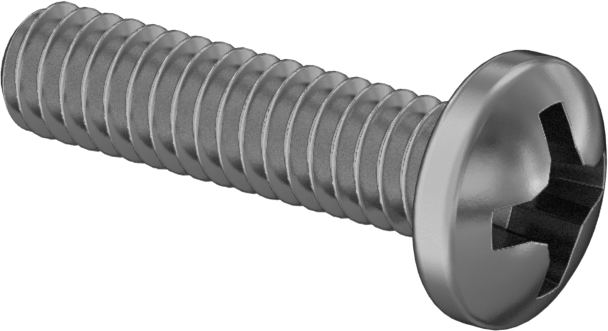 Pirinç Silindir Başlı Phillips Vidalar, 5-40 Diş Boyutu, 1/2" Uzunluk