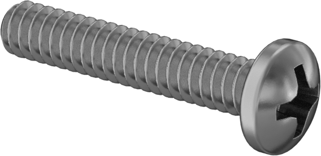 Pirinç Silindir Başlı Phillips Vidalar, 6-32 Diş Boyutu, 3/4" Uzunluk