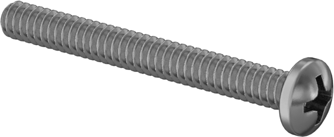 Pirinç Silindir Başlı Phillips Vidalar, 6-32 Diş Boyutu, 1-1/4" Uzunluk
