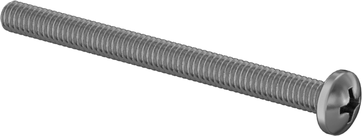Pirinç Silindir Başlı Phillips Vidalar, 8-32 Diş Boyutu, 2" Uzunluk