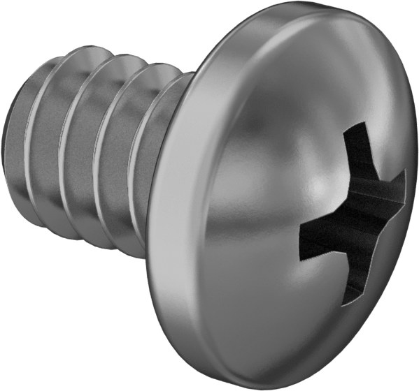 Pirinç Silindir Başlı Phillips Vidalar, 10-24 Diş Boyutu, 1/4" Uzunluk