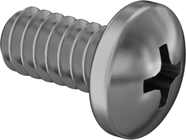 Pirinç Silindir Başlı Phillips Vidalar, 10-24 Diş Boyutu, 3/8" Uzunluk