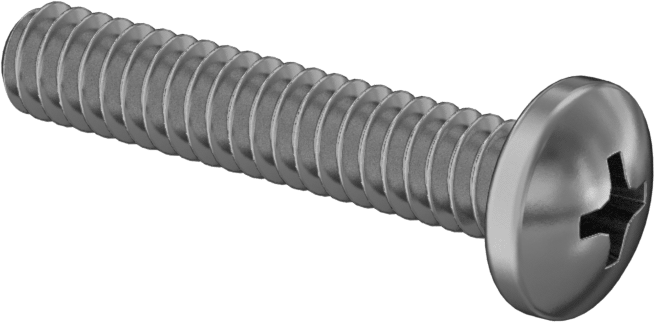 Pirinç Silindir Başlı Phillips Vidalar, 10-24 Diş Boyutu, 1" Uzunluk