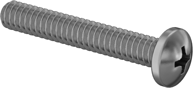 Pirinç Silindir Başlı Phillips Vidalar, 10-24 Diş Boyutu, 1-1/4" Uzunluk