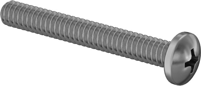 Pirinç Silindir Başlı Phillips Vidalar, 10-24 Diş Boyutu, 1-1/2" Uzunluk