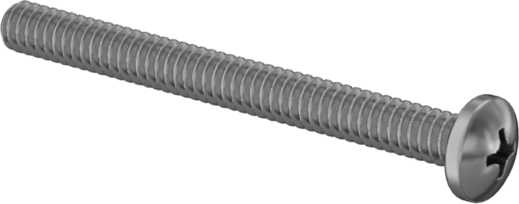 Pirinç Silindir Başlı Phillips Vidalar, 10-24 Diş Boyutu, 2" Uzunluk