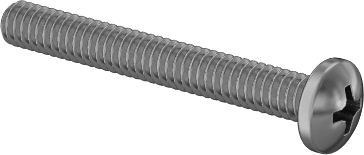 Pirinç Silindir Başlı Phillips Vidalar, 1/4"-20 Diş Boyutu, 2" Uzunluk