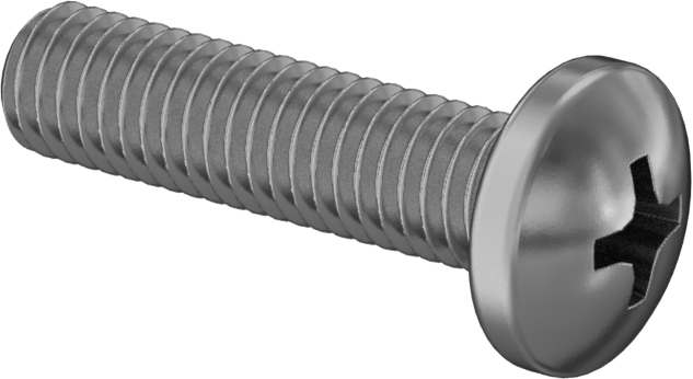 Pirinç Silindir Başlı Phillips Vidalar, 10-32 Diş Boyutu, 3/4" Uzunluk