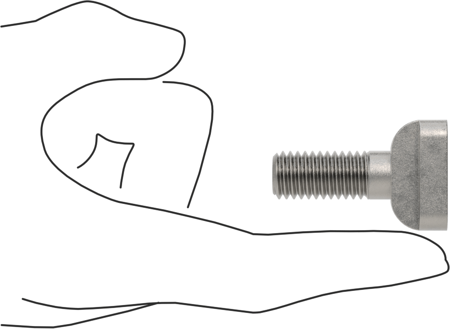 18-8 Paslanmaz Çelik İşlenmiş Boyunlu T-Yuvası Cıvatası, 1/2" Geniş Yiv için, 1-1/2" Uzunluk, 1/2"-13 Diş Boyutu