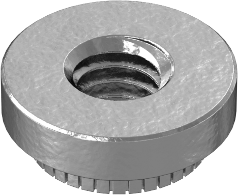 18-8 Paslanmaz Çelik Yumuşak Metal ve Plastik için Presle Takılan Somun, M4 x 0,7 mm Diş