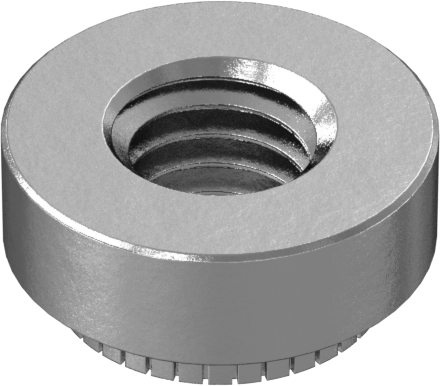 18-8 Paslanmaz Çelik Yumuşak Metal ve Plastik için Presle Takılan Somun, M5 x 0,8 mm Diş